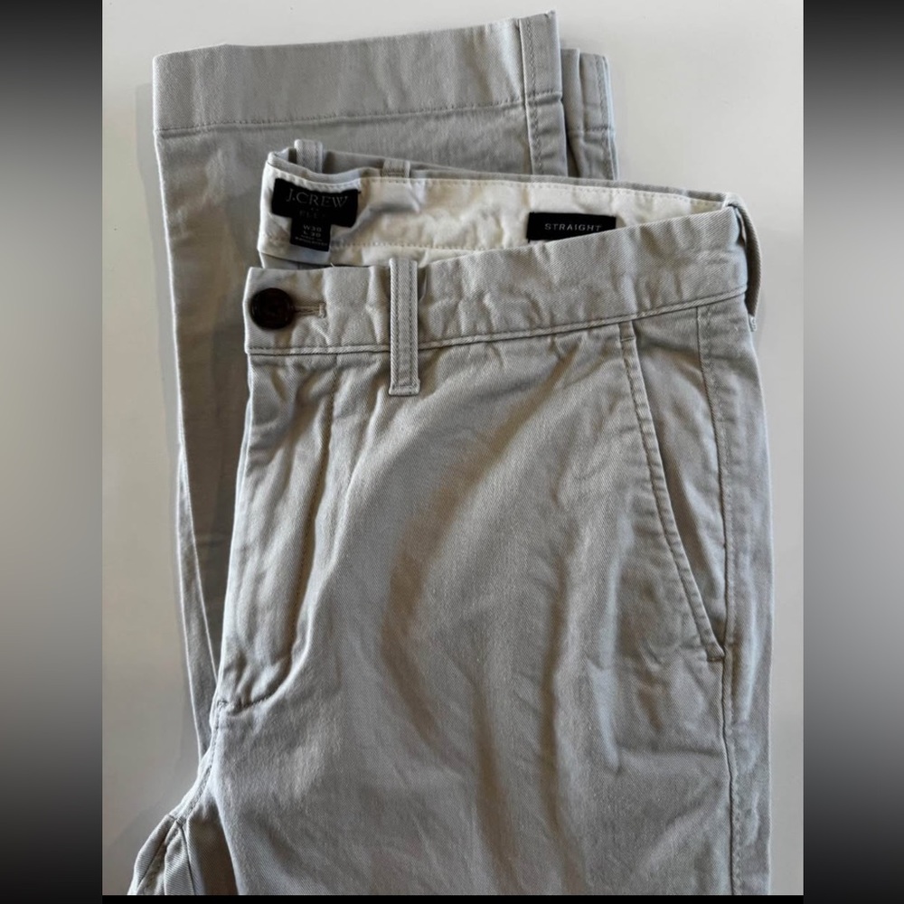 Jcrew Straight-fit flex chino pant 30x30 in stone color